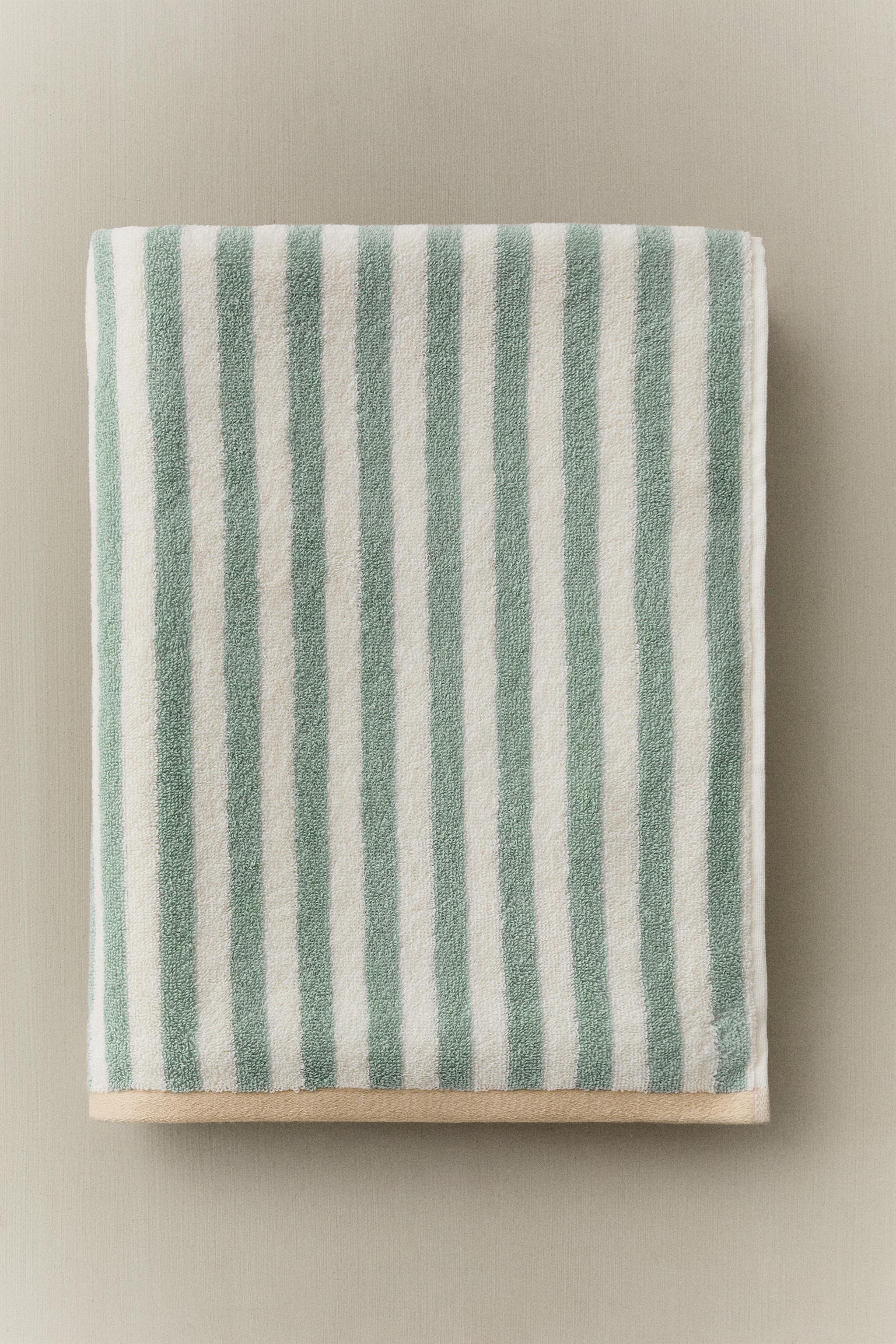 SERVIETTE DE BAIN RAYURES RÉVERSIBLE